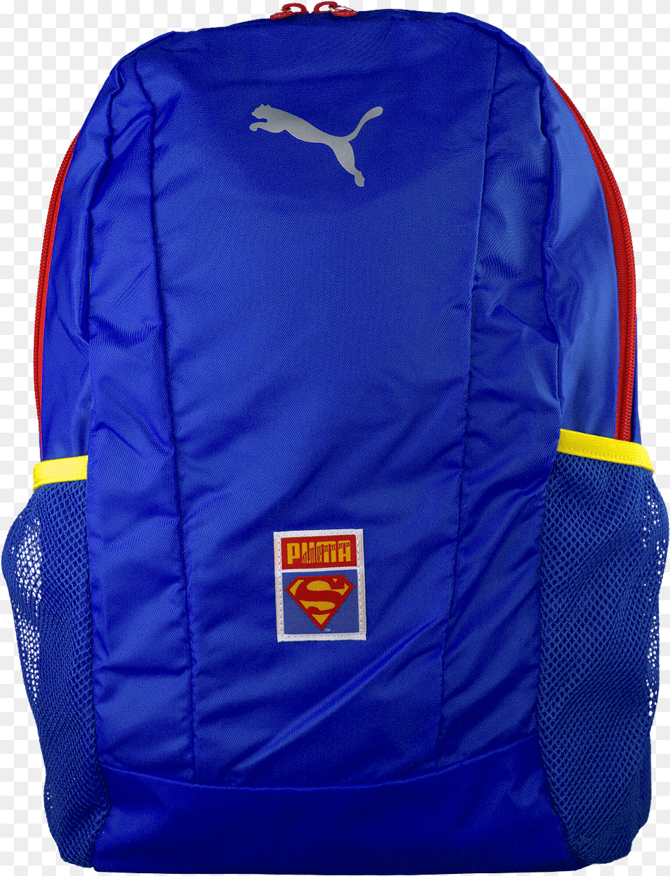 Blue Puma Backpack Superman Cape Puma Cap, Bag, Clothing, Coat, Jacket Png Image