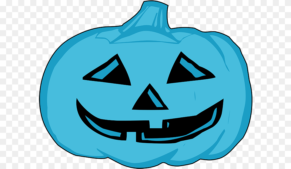 Blue Pumpkin Head For Halloween Halloween Pumpkin Clipart Black And White, Vegetable, Produce, Plant, Food Free Png Download