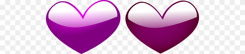 Blue Purple Hearts Clip Art, Heart Free Png Download