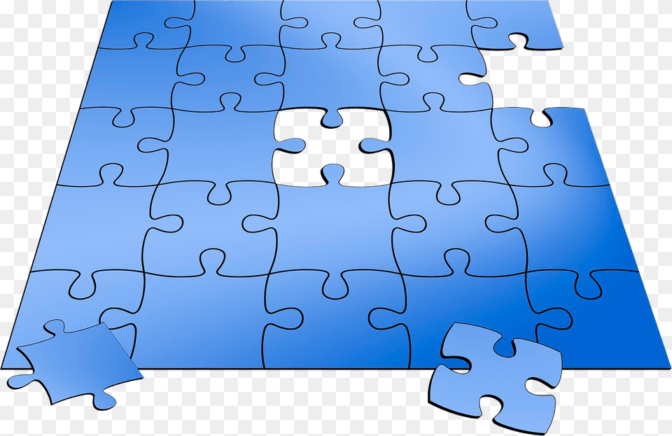 Blue Puzzle Clipart, Game, Jigsaw Puzzle, White Board Png