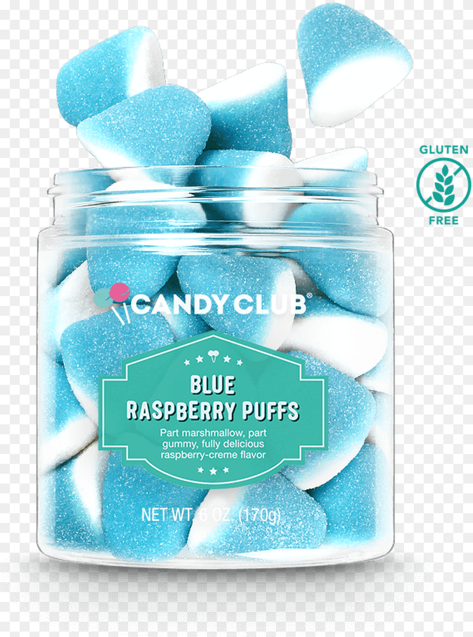 Blue Raspberry Puffs, Jar, Gum Png