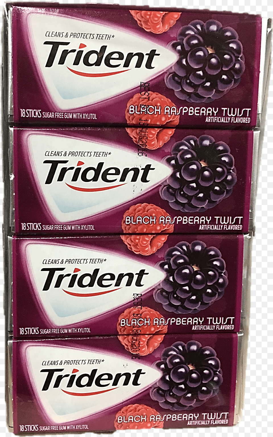 Blue Raspberry Trident, Gum Free Png Download