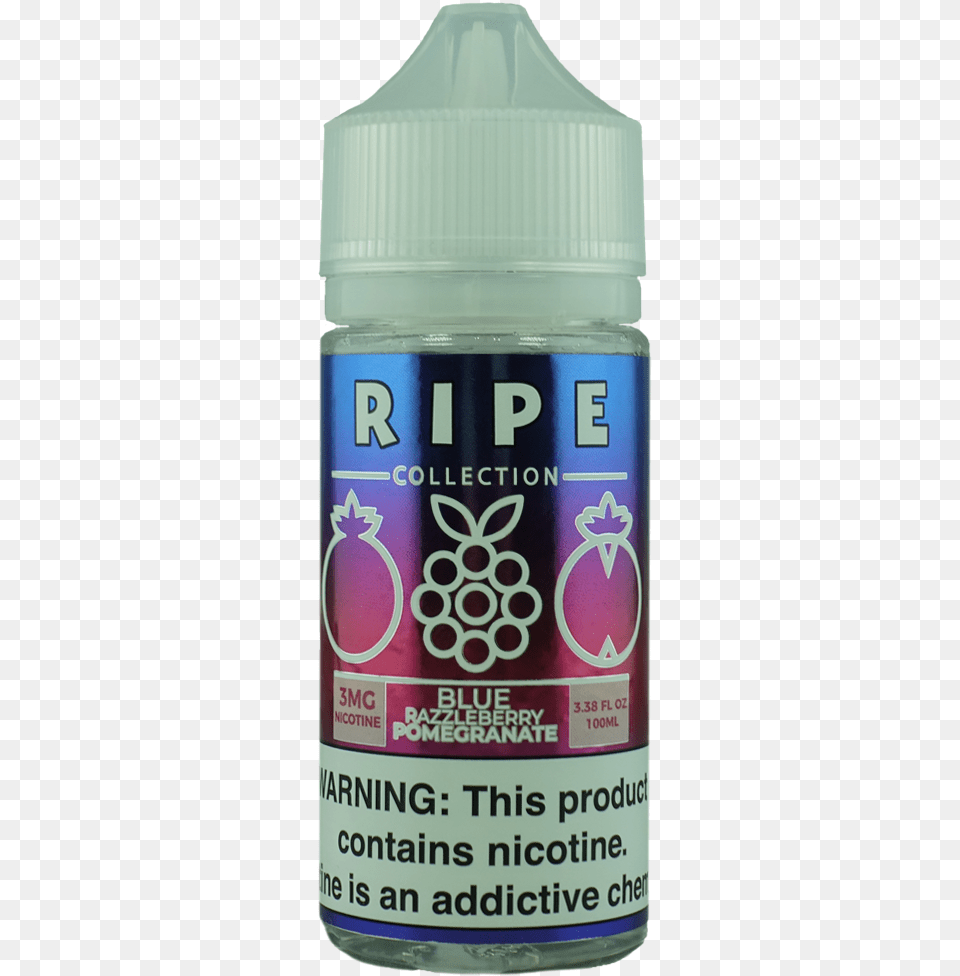 Blue Razzleberry Pomegranate By Vape 100 Ripe Collection, Bottle, Alcohol, Beer, Beverage Free Png