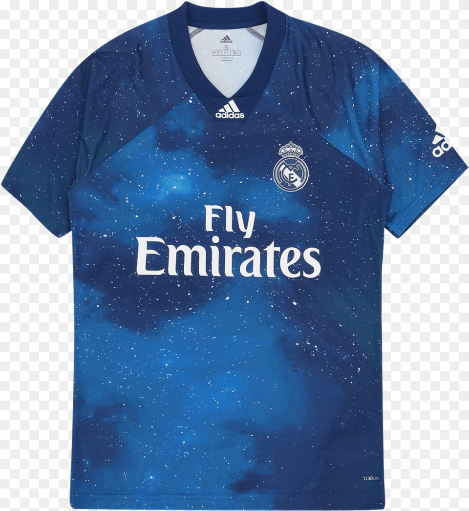 Blue Real Madrid T Shirt, Clothing, T-shirt, Jersey Free Png Download
