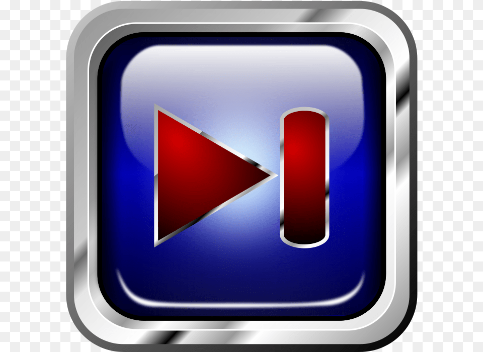 Blue Red And Blue Play Button, Emblem, Symbol, Triangle Png Image