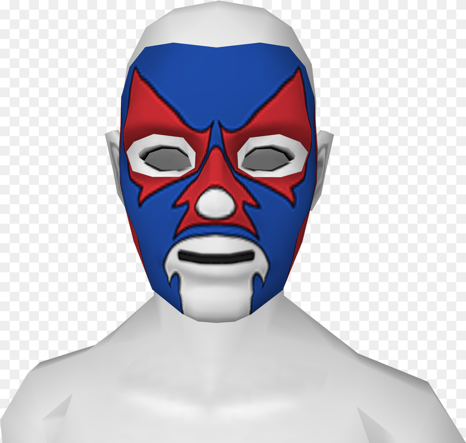 Blue Red Lucha Libre Mask Red Lucha Libre Mask, Adult, Male, Man, Person Free Png Download