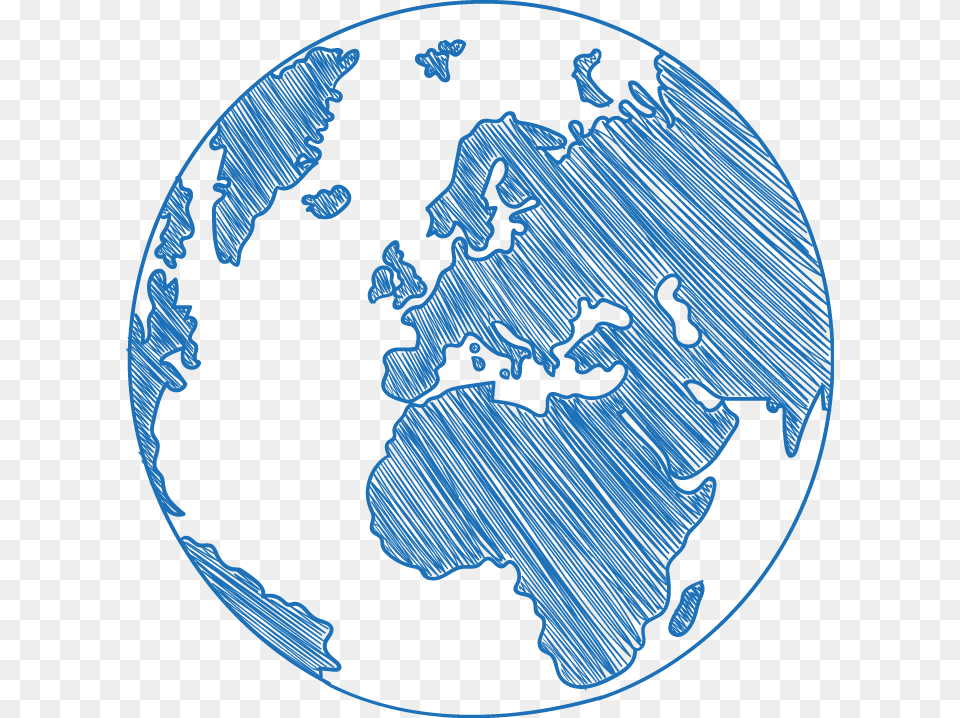 Blue Resource Science Euclidean Vector Social Earth Sketch Of The World, Astronomy, Globe, Outer Space, Planet Png Image