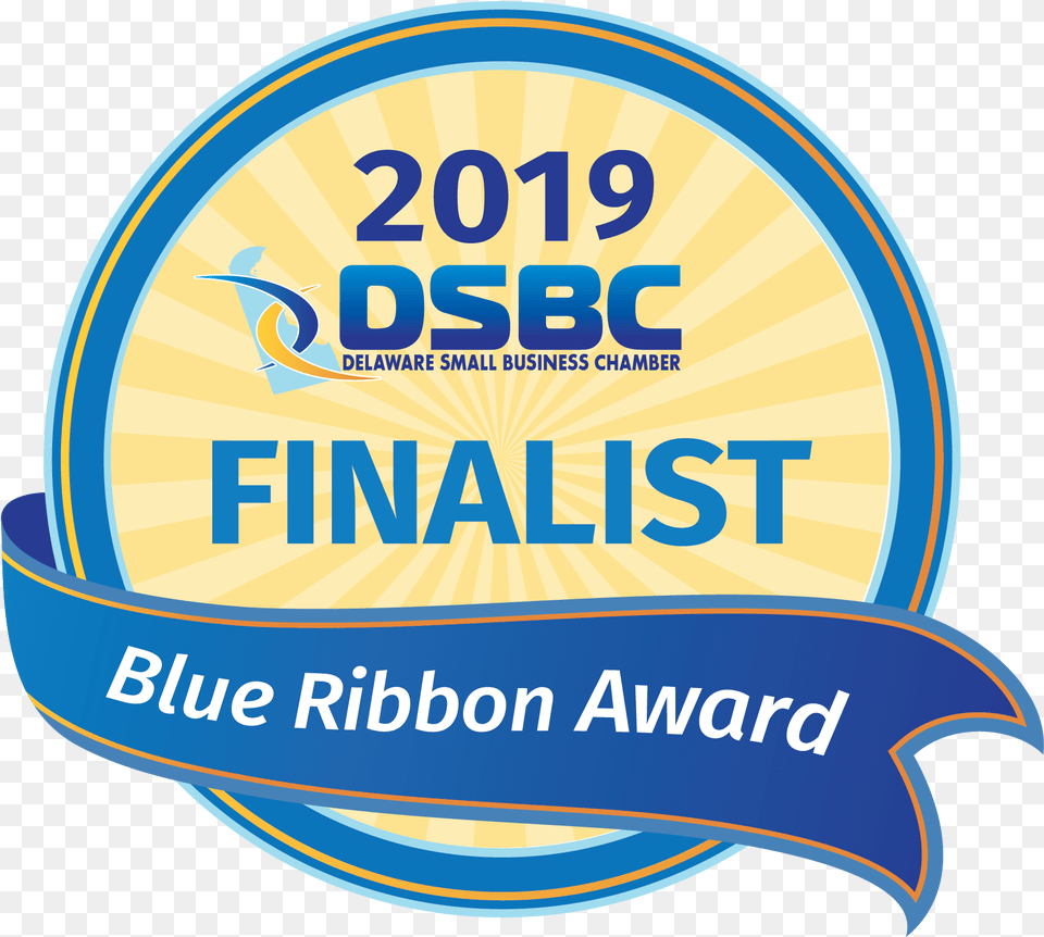 Blue Ribbon Awards 2019 Delaware Small Business Chamber Clip Art, Badge, Logo, Symbol, Disk Free Png Download