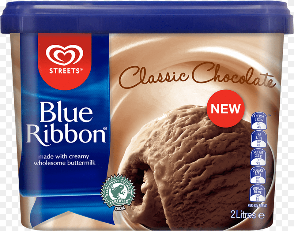 Blue Ribbon Chocolate Ice Cream, Dessert, Food, Ice Cream Png Image