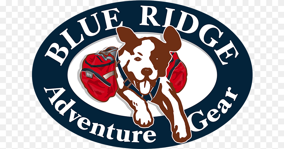Blue Ridge Adventure Gear Comfort Camping Hiking Dog Logo, Baby, Person, Face, Head Png Image