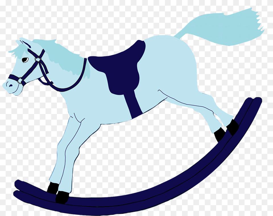 Blue Rocking Horse Baby Clipart Infant, Animal, Mammal Free Png Download