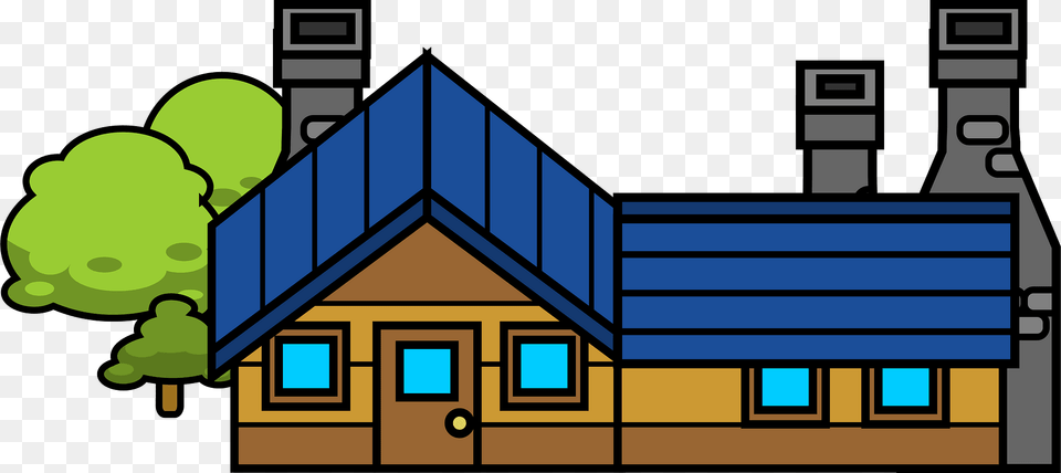 Blue Roof Brown House Clipart, Neighborhood, Architecture, Building, Housing Png Image