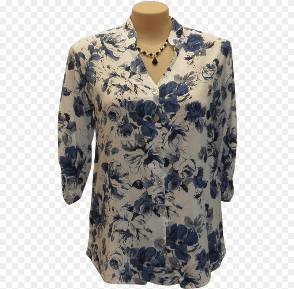 Blue Rose, Blouse, Clothing, Shirt, Male Png Image