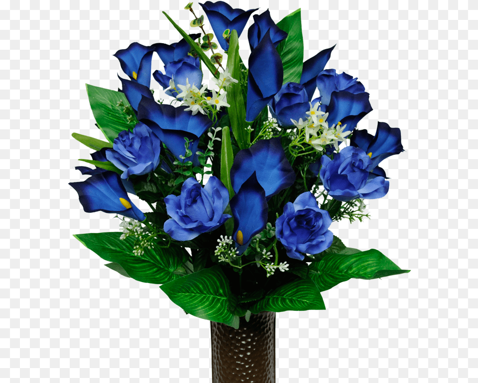 Blue Rose Amp Calla Lily Blue Rose, Flower, Flower Arrangement, Flower Bouquet, Plant Free Transparent Png