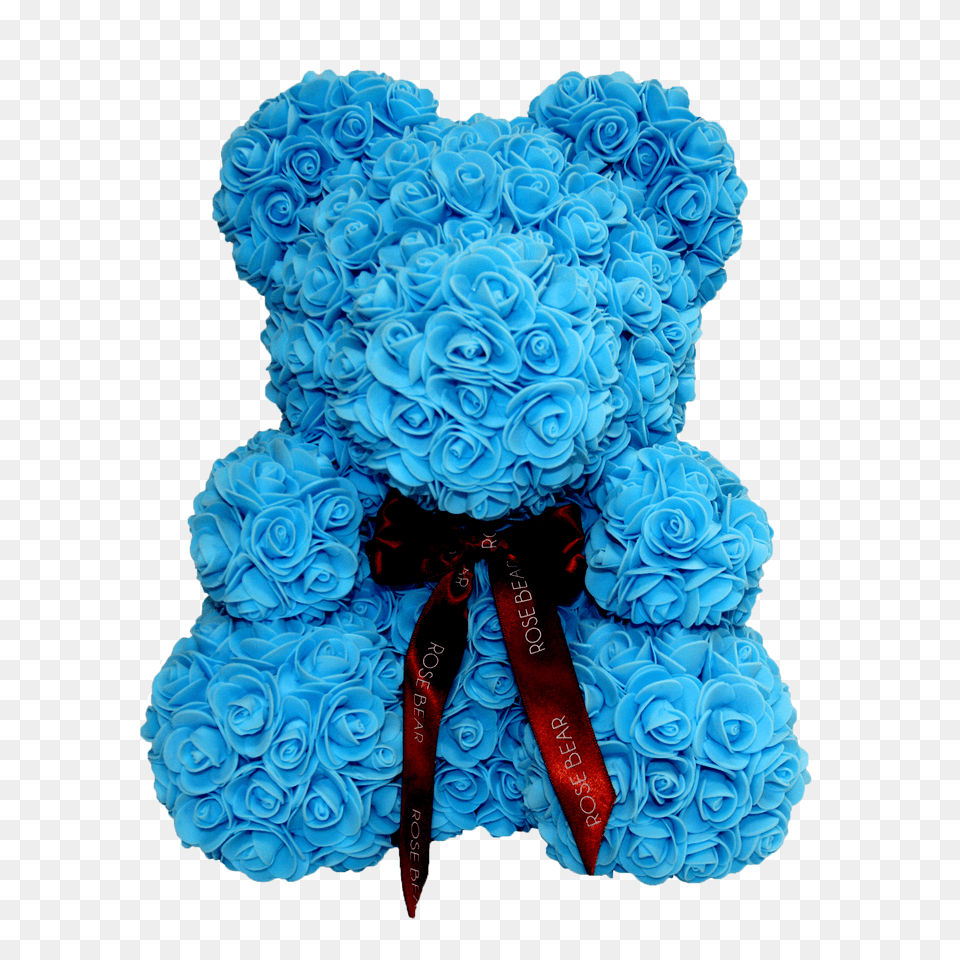 Blue Rose Bear, Flower Bouquet, Plant, Home Decor, Cushion Png