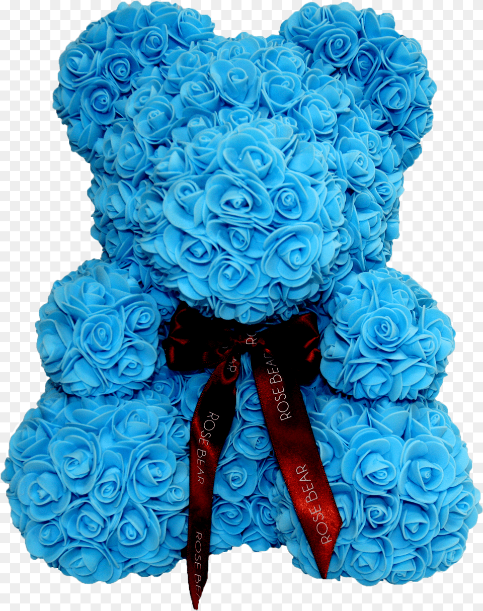 Blue Rose Bear Rose Teddy Bear Blue, Birthday Cake, Plant, Food, Flower Bouquet Free Png Download