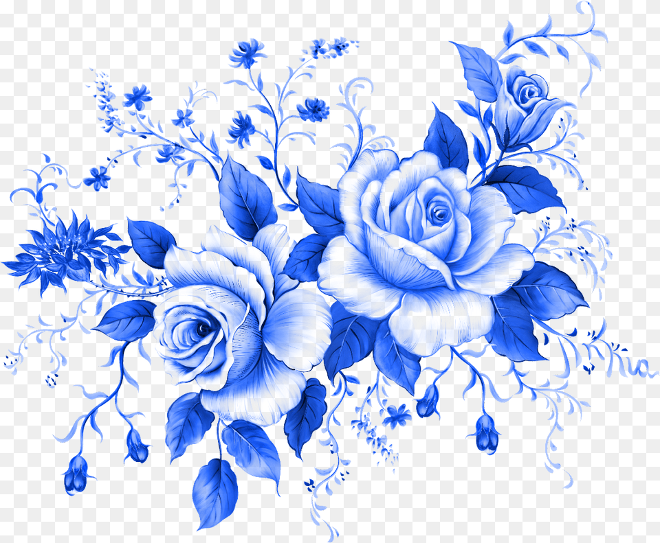 Blue Rose Flower Clip Art Transparent Background Blue Roses, Floral Design, Graphics, Pattern, Plant Free Png Download