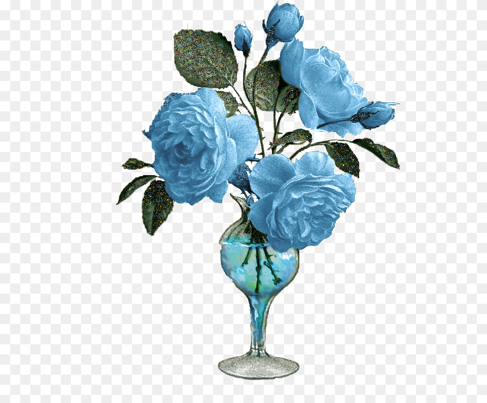 Blue Rose Gif, Flower, Flower Arrangement, Glass, Goblet Free Png