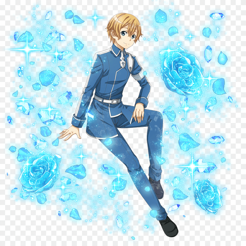 Blue Rose Swordsman Eugeo Skill, Book, Comics, Publication, Person Free Png