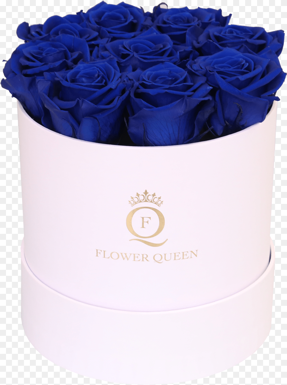 Blue Roses In Medium White Box, Flower, Flower Arrangement, Flower Bouquet, Plant Png Image