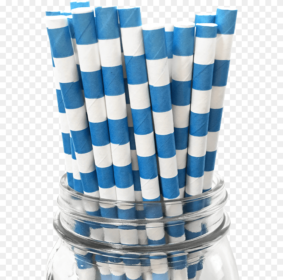 Blue Rugby Striped 25pc Paper Straws Drinking Straw, Jar, Napkin Free Png Download