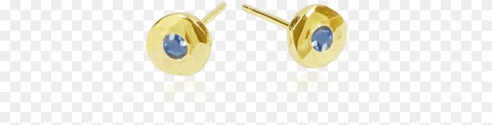 Blue Sapphire Gold Nugget Stud Earrings, Accessories, Earring, Jewelry, Gemstone Png Image