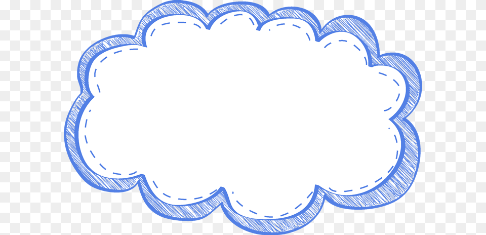 Blue Scribble Frame Circle Png