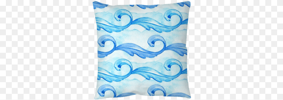 Blue Sea Waves Seamless Pattern Wind Wave, Cushion, Home Decor, Pillow Free Transparent Png