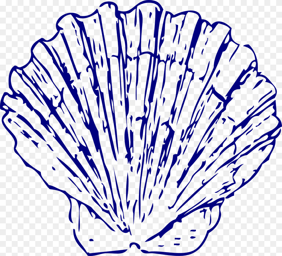 Blue Seashell Clipart Graphic Freeuse Library Blue Clip Art Blue Seashell, Animal, Clam, Food, Invertebrate Png