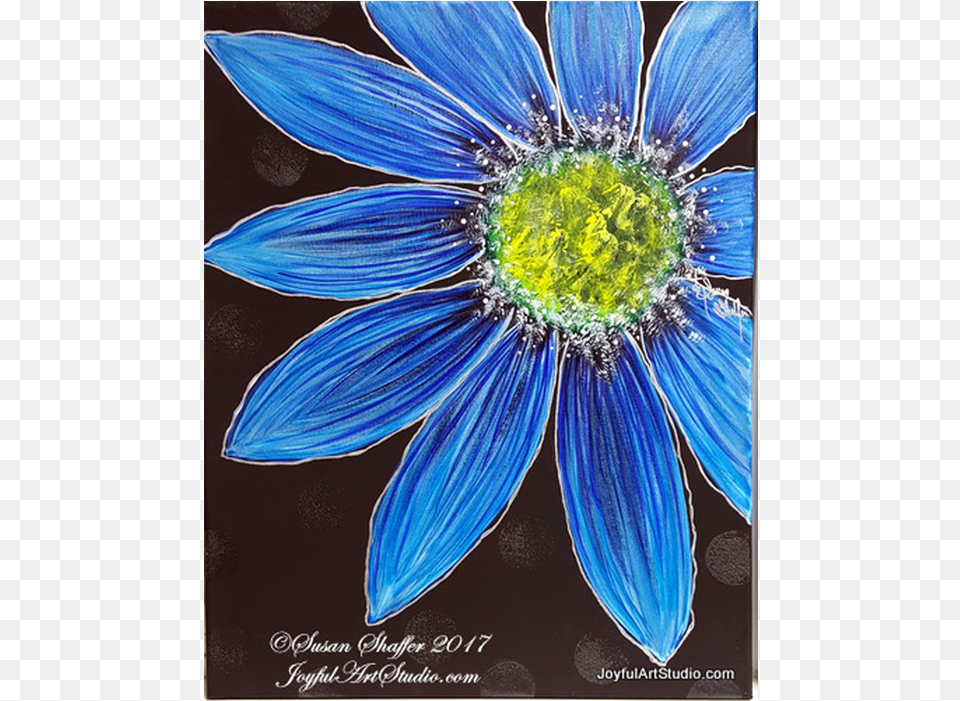 Blue Shasta Daisy Acrylic Painting 45 At Joyful Shasta Daisy, Anemone, Plant, Petal, Flower Free Transparent Png