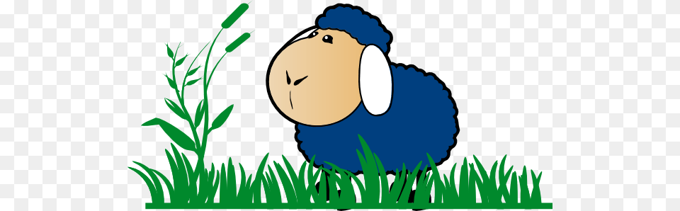 Blue Sheep With Grass Clip Art, Plant, Person, Face, Head Png Image