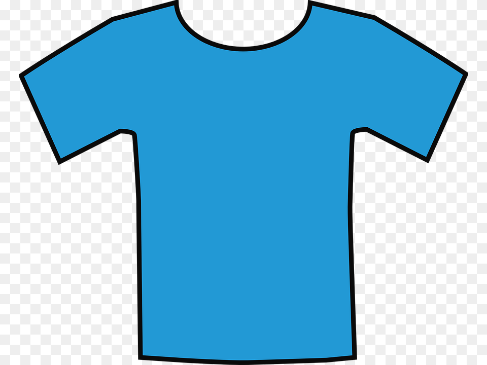 Blue Shirt Clipart, Clothing, T-shirt Png Image