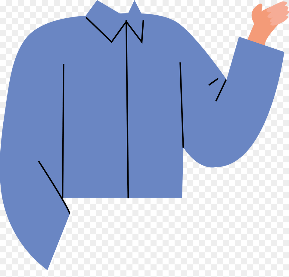 Blue Shirt Clipart, Clothing, Sleeve, Long Sleeve, Coat Free Transparent Png
