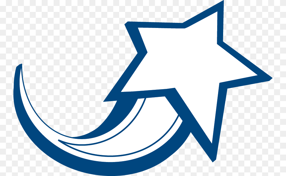 Blue Shooting Stars Clipart Clip Art, Star Symbol, Symbol, Bow, Weapon Png