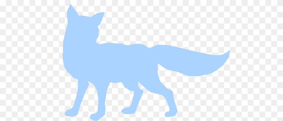 Blue Shy Fox Silhouette Clip Art For Web, Animal, Coyote, Mammal, Cat Png