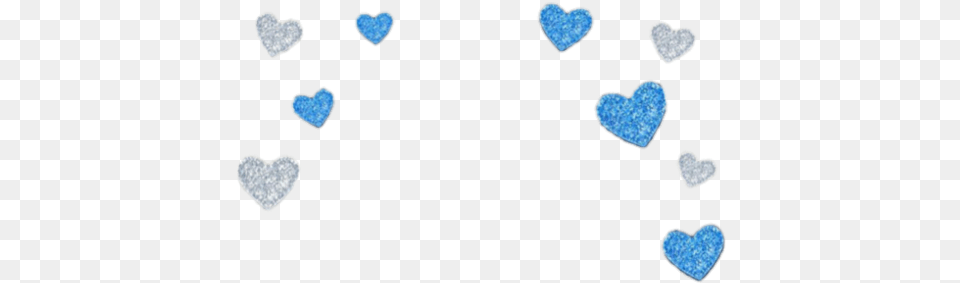 Blue Silver White Glitter Sparkle Heart Hearts Illustration Free Png