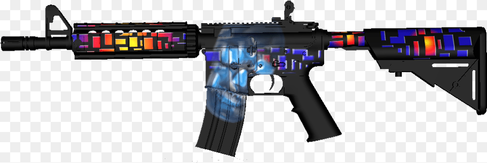 Blue Skull, Firearm, Gun, Rifle, Weapon Free Png Download