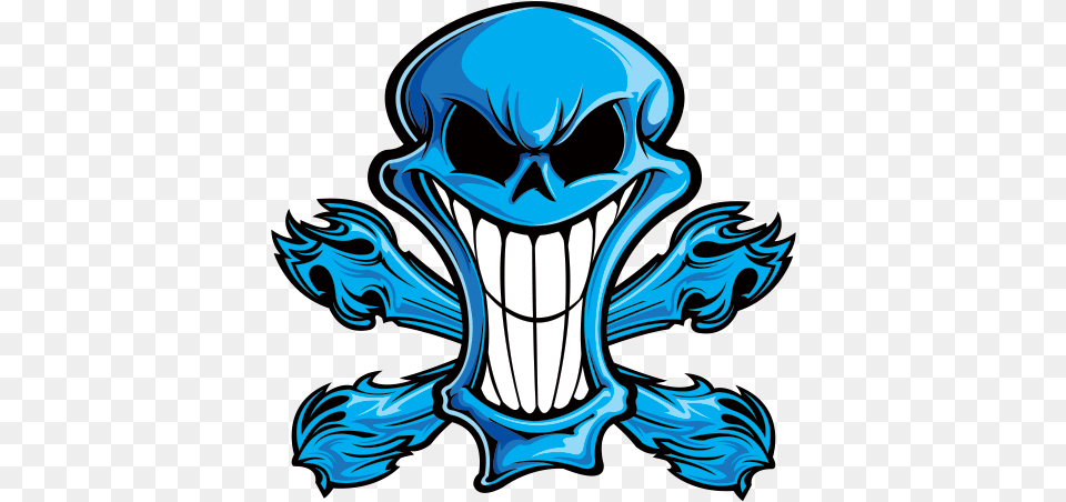 Blue Skull Blue Skull Cartoon, Emblem, Symbol, Person, Alien Free Png