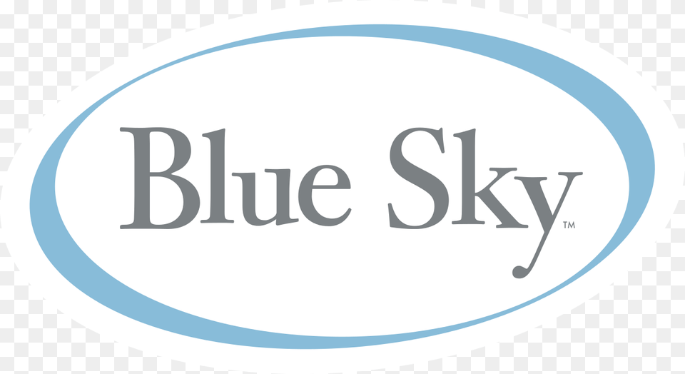 Blue Sky Logo, Oval, Text Png Image