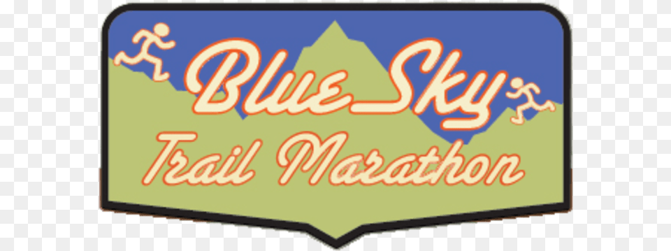 Blue Sky Marathon Label, Logo, Text Free Png Download
