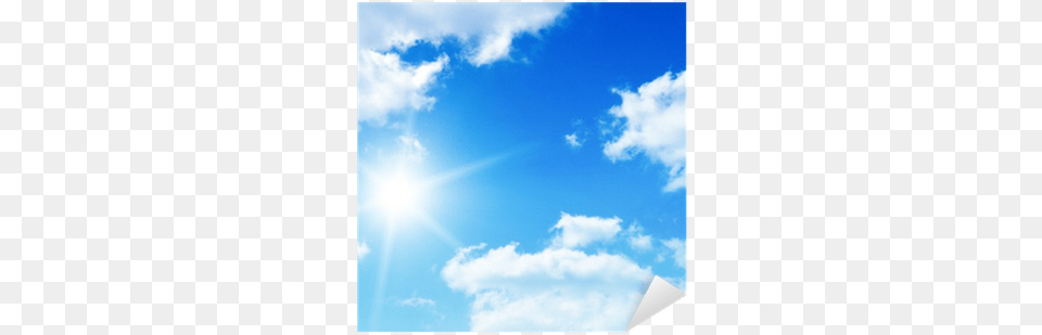 Blue Sky Picture Background With Tiny Clouds Sticker Vertical, Azure Sky, Cloud, Nature, Outdoors Free Png Download