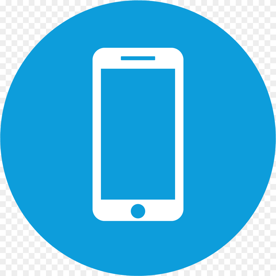 Blue Smart Phone Icon Clipart Mobile Phone Logo Blue, Electronics, Mobile Phone, Disk Free Transparent Png
