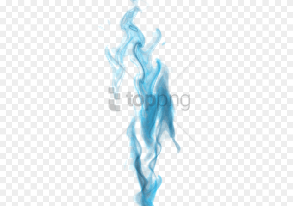 Blue Smoke Effect With Fire Blue Flame, Person, Art, Water Png Image