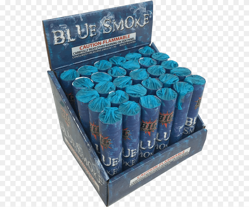 Blue Smoke Smoke Tubes Blue Color, Box, Weapon Png Image