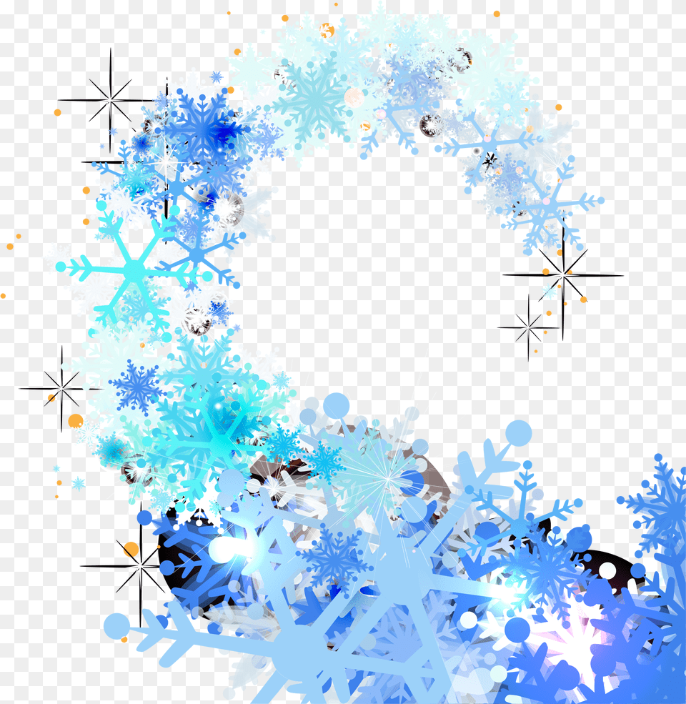 Blue Snowflake Floating Adobe Illustrator, Nature, Outdoors, Art, Graphics Free Png Download