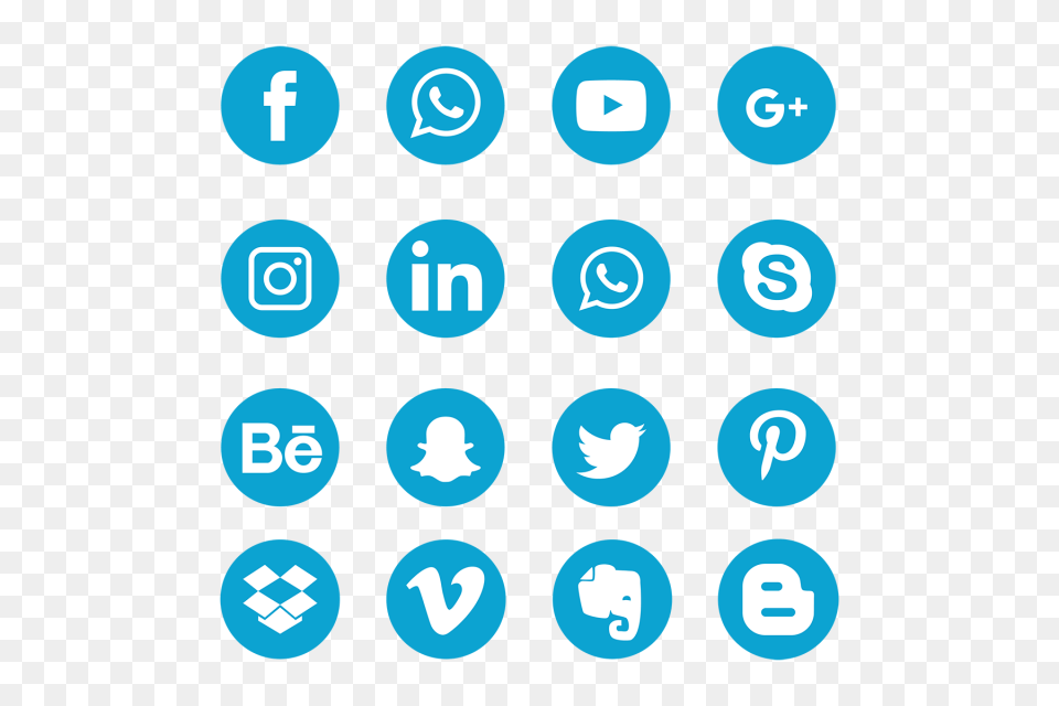Blue Social Media Icons Social Media Icon And Vector, Symbol, Text, Number Png