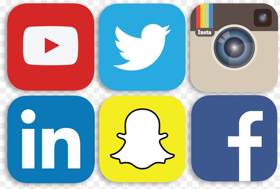 Blue Social Media Icons Social Media Icons Facebook Whatsapp Twitter Instagram, Photography, Electronics Png