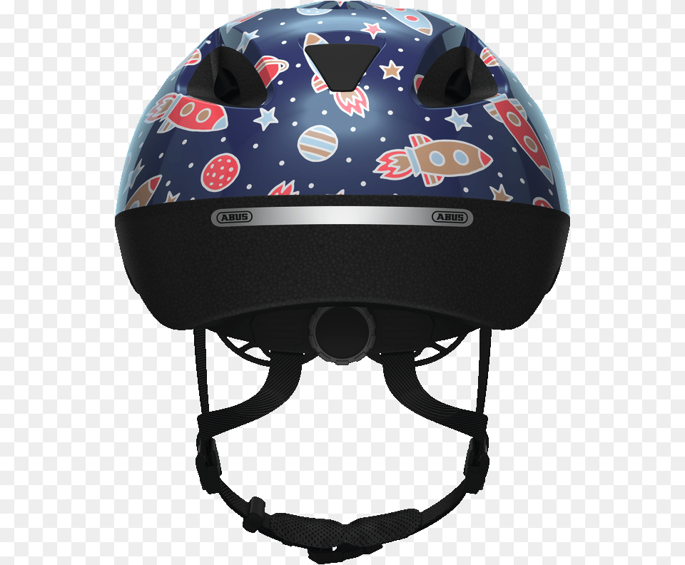 Blue Space Back View Safety For Kids Abus Ack Smiley Toy, Clothing, Crash Helmet, Hardhat, Helmet Free Png Download