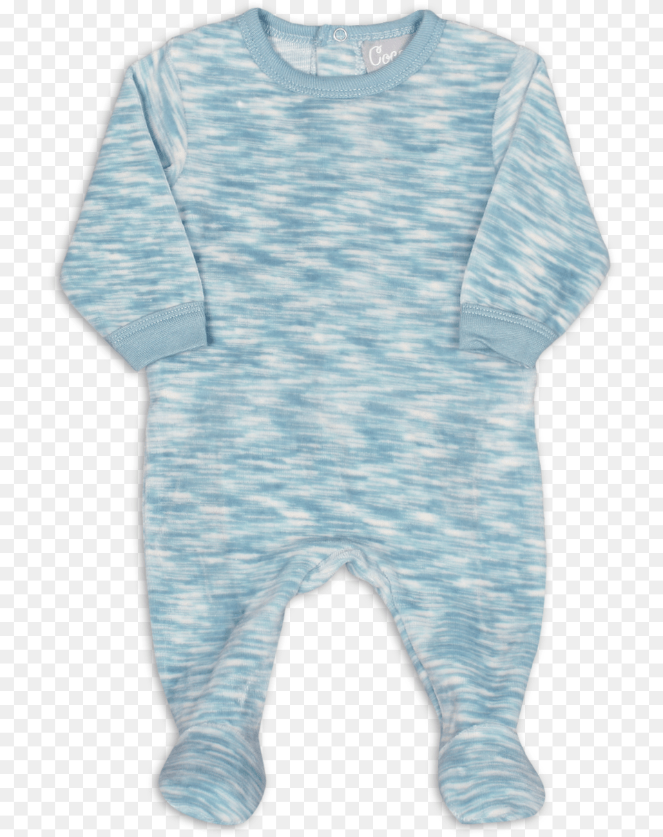 Blue Space Dye Velour Footie By Coccoliclass Pattern, Clothing, Long Sleeve, Sleeve, Adult Free Png Download