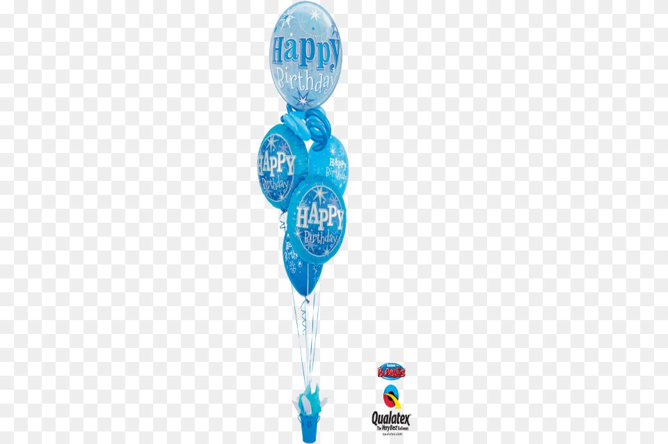 Blue Sparkle Birthday Basket Bouquet Baby Shower, Balloon Png
